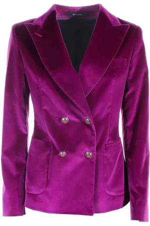 TAGLIATORE Giacca Doppiopetto In Velluto Magenta