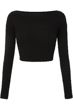 Elisabetta Franchi Maglione Cropped In Viscosa A Coste