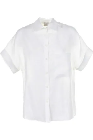 ELEVENTY Camicia Bianca A Mezza Manica In Lino