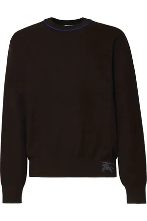 Burberry Maglione In Cashmere Con Logo Cavaliere