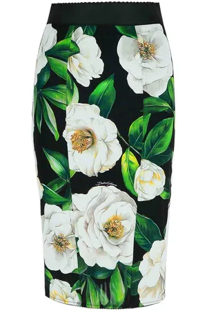 Dolce & Gabbana Gonna Gardenia in misto poliestere nero