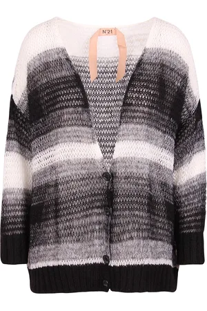 Nº21 Cardigan lavorato a maglia scollo v