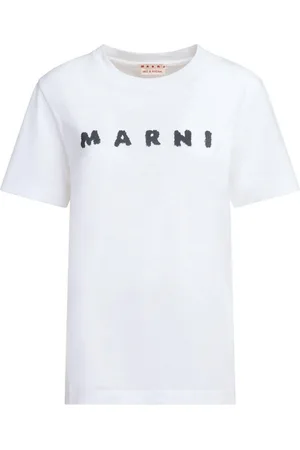 Marni T-Shirt Logo Stampa Logo Nero