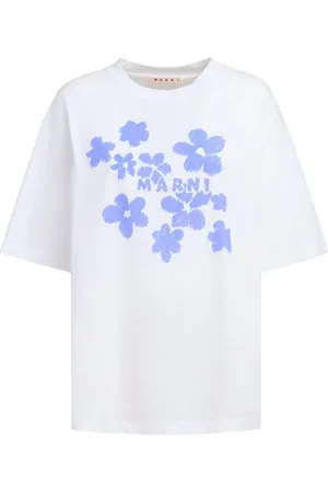 Marni T-Shirt Logo Stampa Fiori