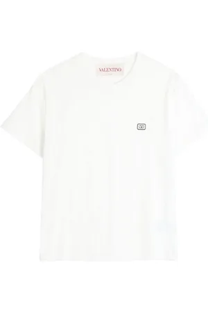 VALENTINO GARAVANI T-shirt Jerseyregolare Patch Logo Avorio