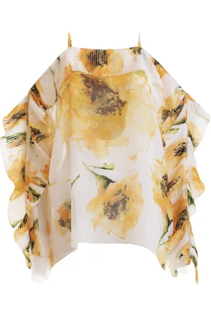 Blugirl Blusa off the shoulder con motivo floreale