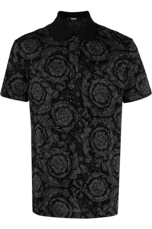 VERSACE Polo con fantasia
