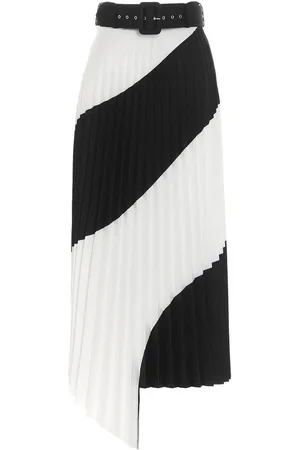 OFF-WHITE Gonna plisse nera e bianca
