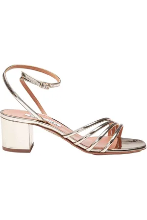 Aquazzura Latour Sandal 50 In Pelle Laminata