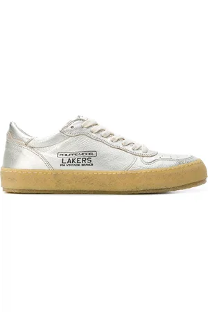 Philippe model Sneaker Lakers Vintage in pelle argentata