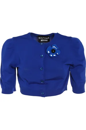 Moschino Cardigan corto con spilla a fiore