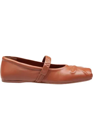 Marni Scarpe Mary Jane In Pelle Con Fiocco