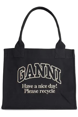Ganni Shopping facile in tela marrone