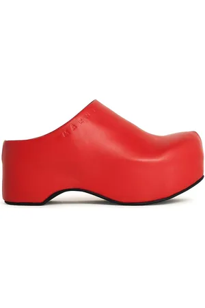Marni Sabot in pelle rossa