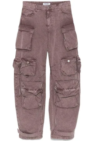 The Attico Jeans cargo rosa con tasche