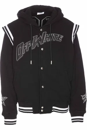 OFF-WHITE Felpa con cappuccio Varsity in pile 00