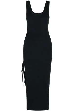 Michael Kors Vestito in misto lana nera con volant
