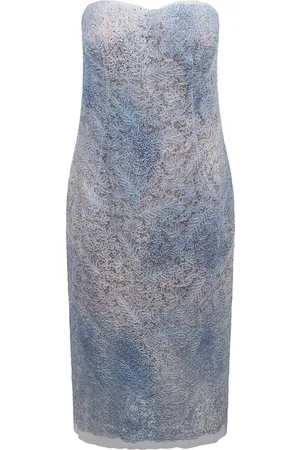 ERMANNO SCERVINO Abito Midi Bustier In Pizzo