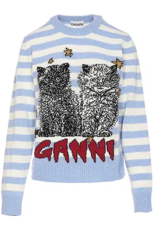 Ganni Maglione grafico mix di gatti