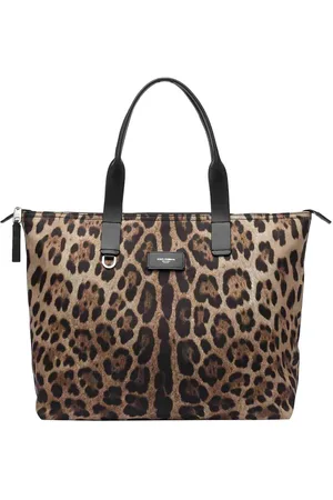 Dolce & Gabbana Borsa Shopping Leopardata Con Logo