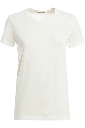 Moncler T-shirt di cotone con patch logo sulla manica