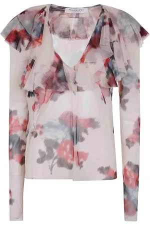Serafini Camicia in tulle stampato