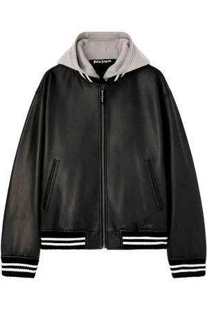 Palm Angels Bomber in pelle con logo