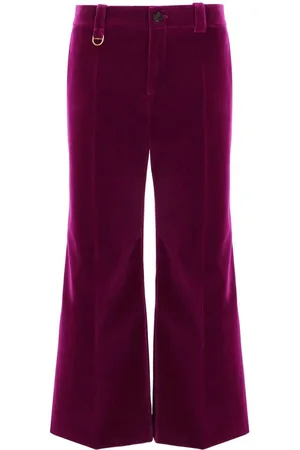 Chloé Panta Fleur Velluto Liscio