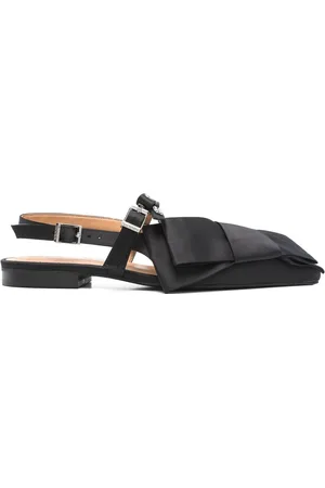 Ganni Ballerina slingback con fiocco grande in raso