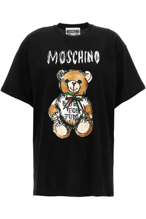 Moschino Girocollo in cotone con stampa Teddy Bear