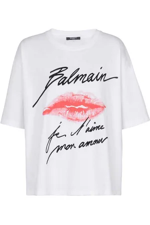 Balmain T-shirt con stampa Ss Kiss