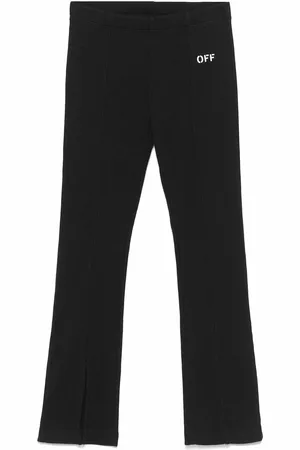 OFF-WHITE Pantaloni a costine trasparenti Off Stamp