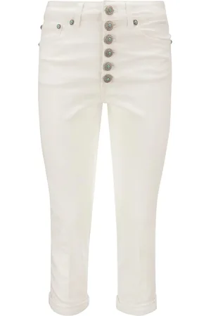 Dondup Jeans in cotone con bottoni gioiello