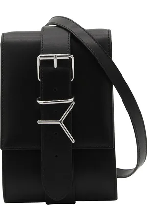 Y / PROJECT Pochette con cintura in pelle nera