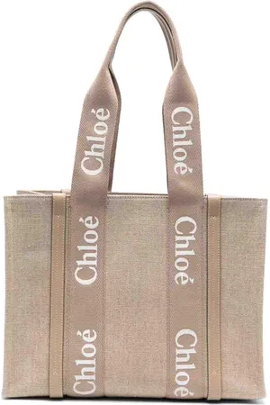 Chloé Borsa tote media in legno legnoso