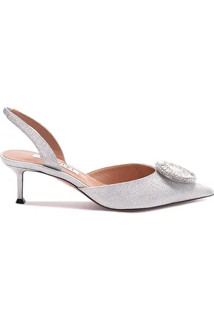 Aquazzura Crystal Hoop Sling 50.