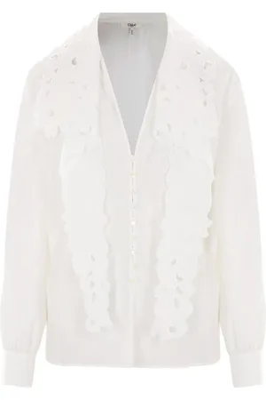 Chloé Camicia Ricamata Con Lavallire