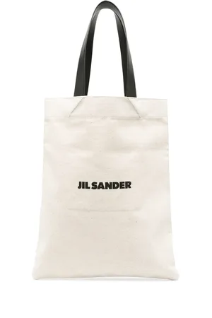 Jil Sander Borsa shopping in lino a libro