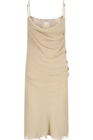The Attico Vestito Midi Con Strass