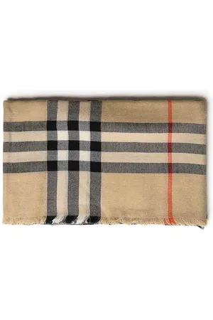 Burberry Sciarpa in lana con motivo check