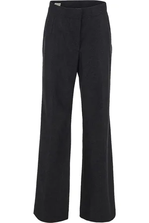 DRIES VAN NOTEN Pantaloni antracite con gamba dritta