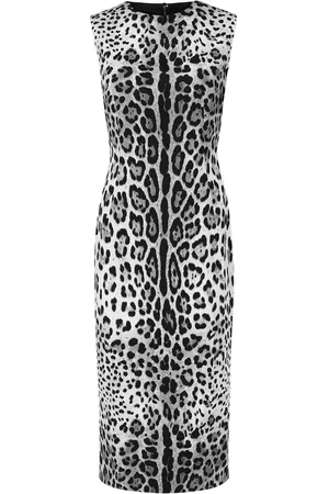 Dolce & Gabbana Vestito midi con stampa leopardata