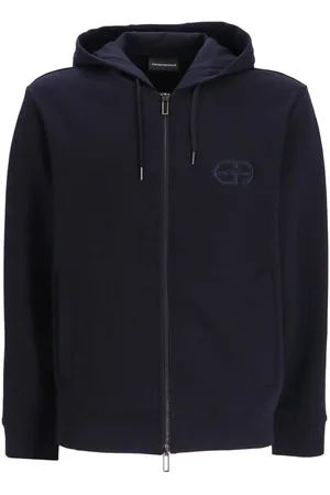 Emporio Armani Felpa con cappuccio in cotone con logo