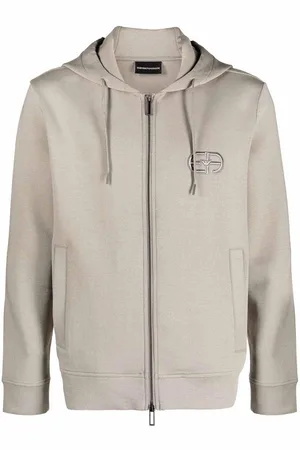 Emporio Armani Felpa con cappuccio e zip con logo