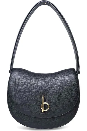 Burberry Borsa media in pelle nera