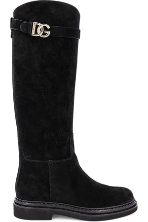 Dolce & Gabbana Stivali in pelle scamosciata Cavallerizzo