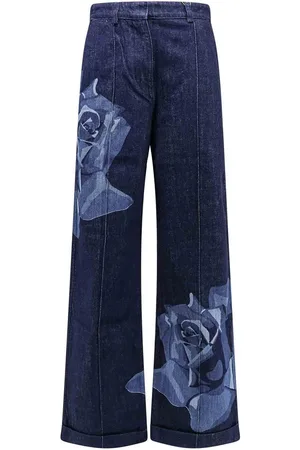 Kenzo Jeans sartoriali con stampa rosa