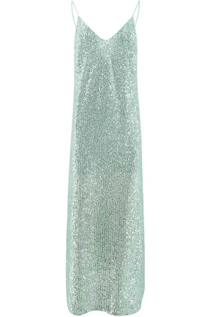 THE NINA STUDIO Abito lungo con paillettes all over