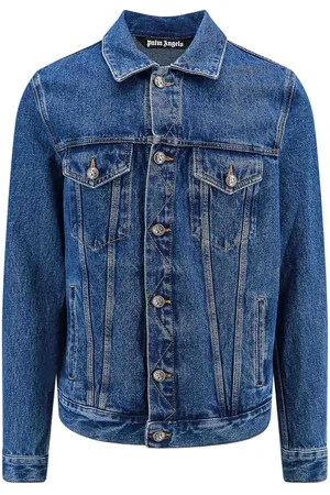 Palm Angels Giacca in denim con dettaglio monogramma