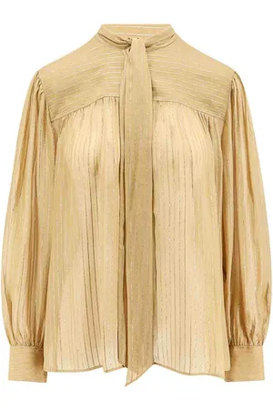 Chloé Camicia in seta con dettagli in lurex
